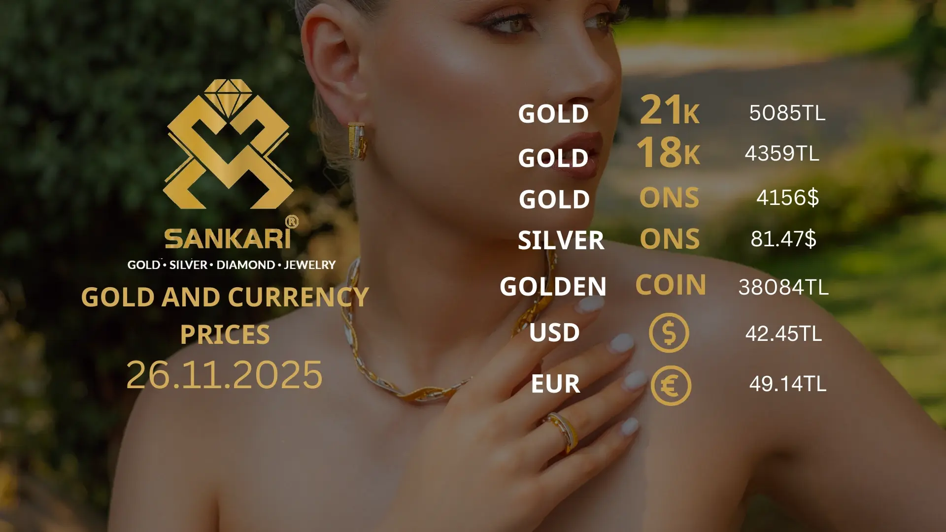 Gold Price Today in Turkey, Wednesday 26 November 2025 – Latest Gold & Currency Updates