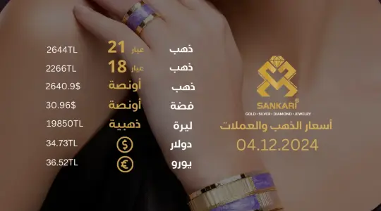 سعر الذهب اليوم في تركيا بتاريخ 04 ديسيمبر 2024: تحديثات دقيقة حول أسعار الذهب