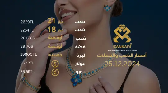 سعر الذهب اليوم في تركيا بتاريخ 25 ديسيمبر 2024: تحديثات دقيقة حول أسعار الذهب