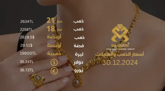 سعر الذهب اليوم في تركيا بتاريخ 30 ديسيمبر 2024: تحديثات دقيقة حول أسعار الذهب