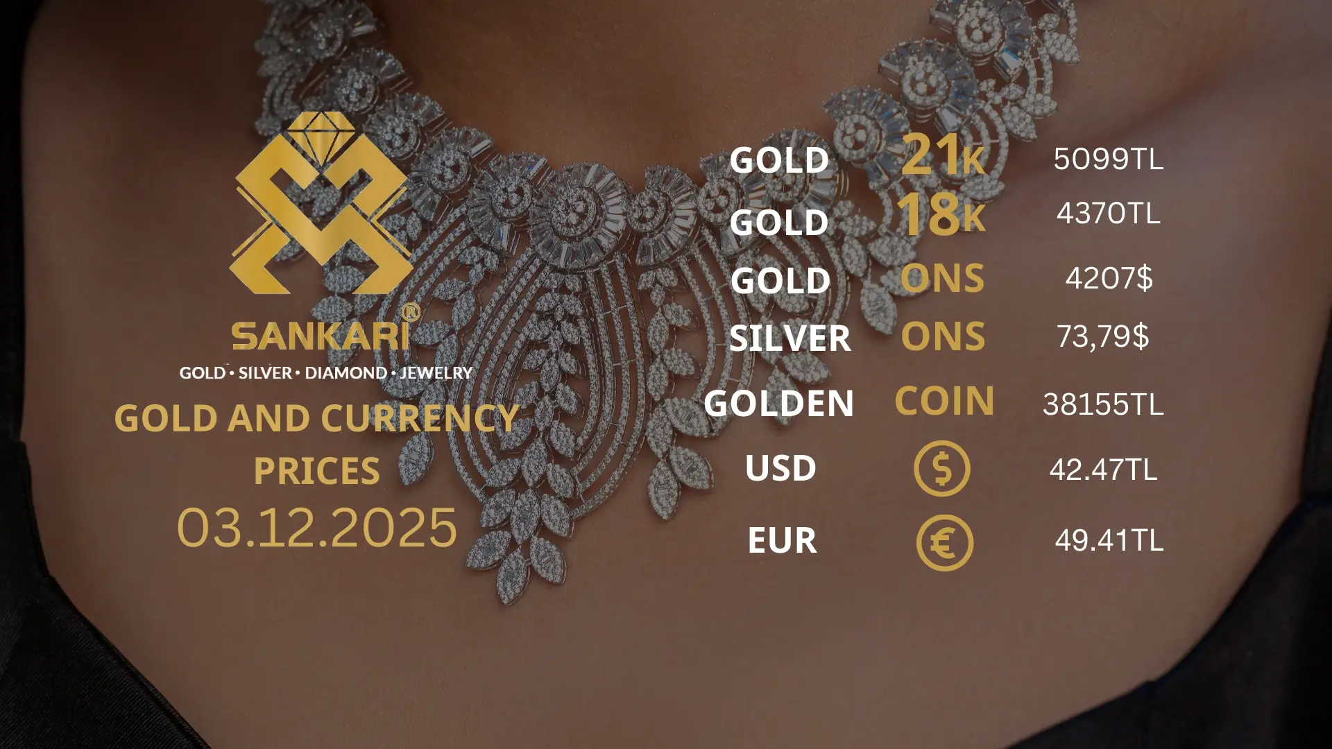 Gold Price Today in Turkey, Wednesday 03 December 2025 – Latest Gold & Currency Updates