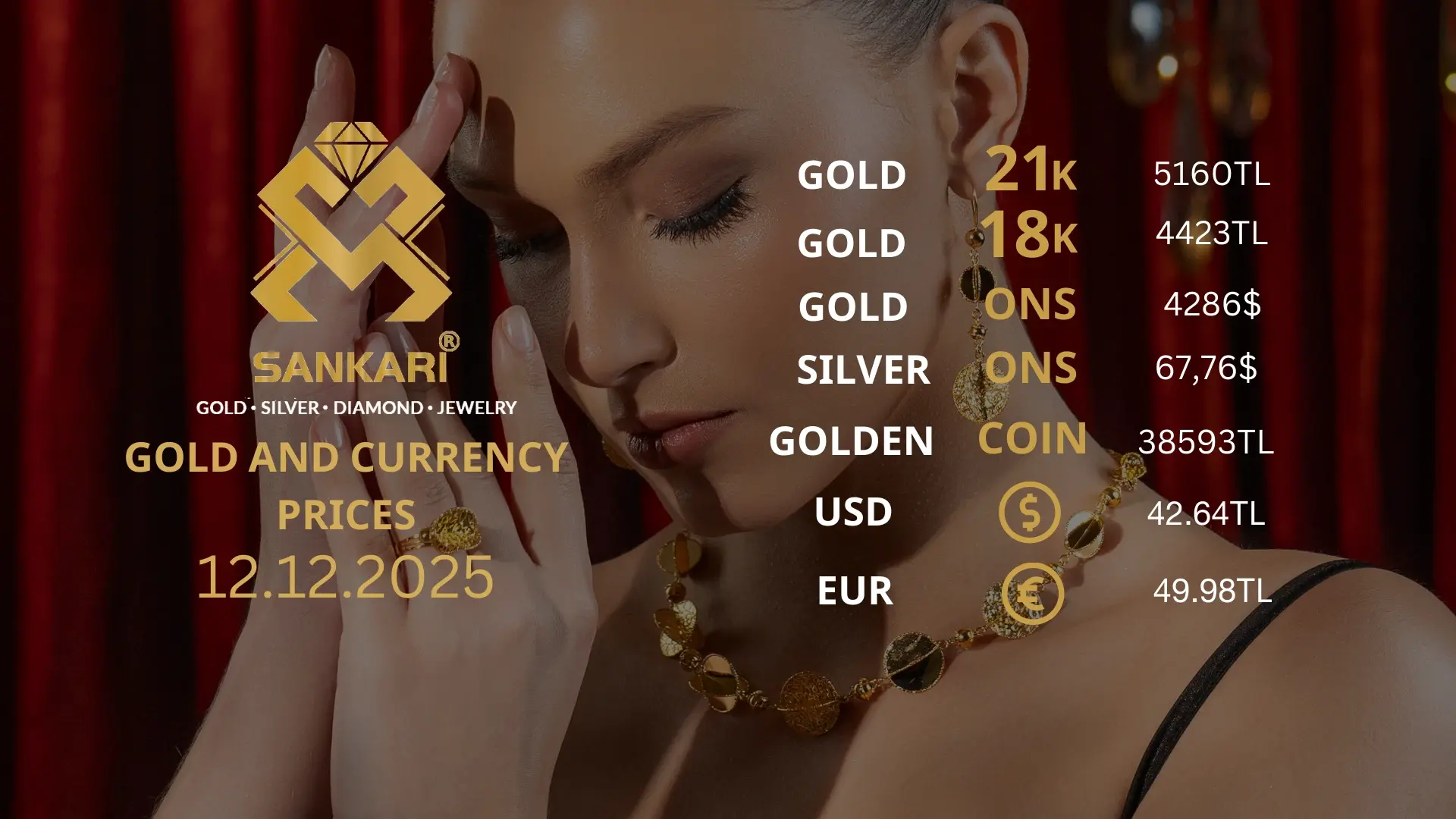 Gold Price Today in Turkey, Friday 12 December 2025 – Latest Gold & Currency Updates