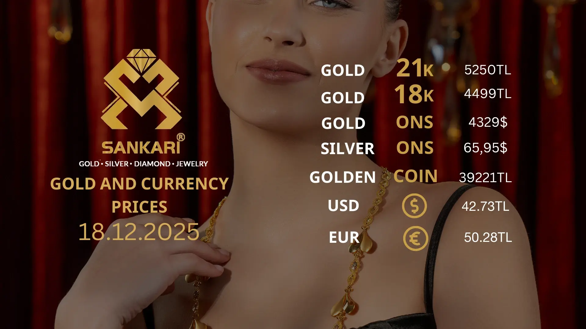 Gold Price Today in Turkey, Thirsday 18 December 2025 – Latest Gold & Currency Updates