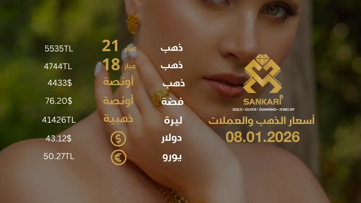 سعر الذهب اليوم في تركيا بتاريخ 2026-01-08 تحديثات دقيقة حول أسعار الذهب