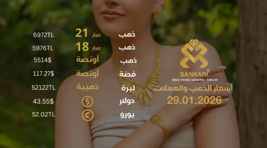 سعر الذهب اليوم في تركيا بتاريخ 2026-01-29 تحديثات دقيقة حول أسعار الذهب