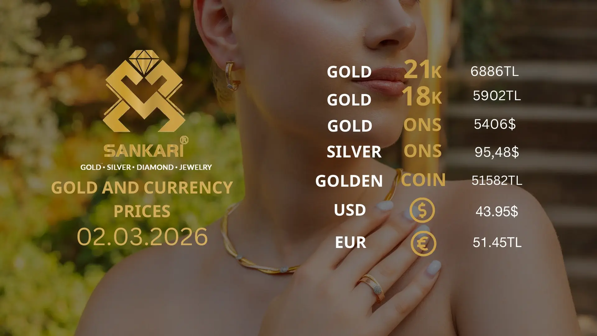 Gold Price Today in Turkey,Monday 02 March 2026 – Latest Gold & Currency Updates