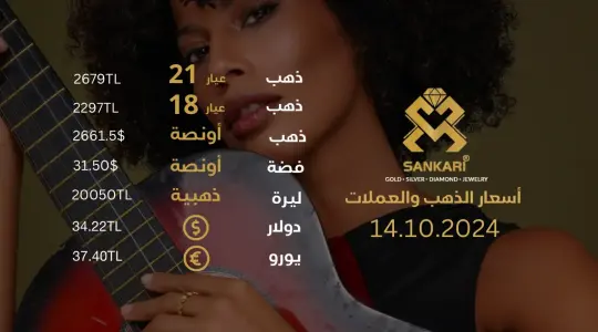 تحديث أسعار الذهب في تركيا - 14 اكتوبر 2024: سعر جرام الذهب والليرة الذهبية اليوم