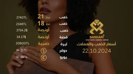 تحديث أسعار الذهب في تركيا - 22 اكتوبر 2024: سعر جرام الذهب والليرة الذهبية اليوم