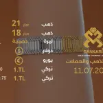 سعر الذهب في تركيا اليوم الخميس 11-07-2024