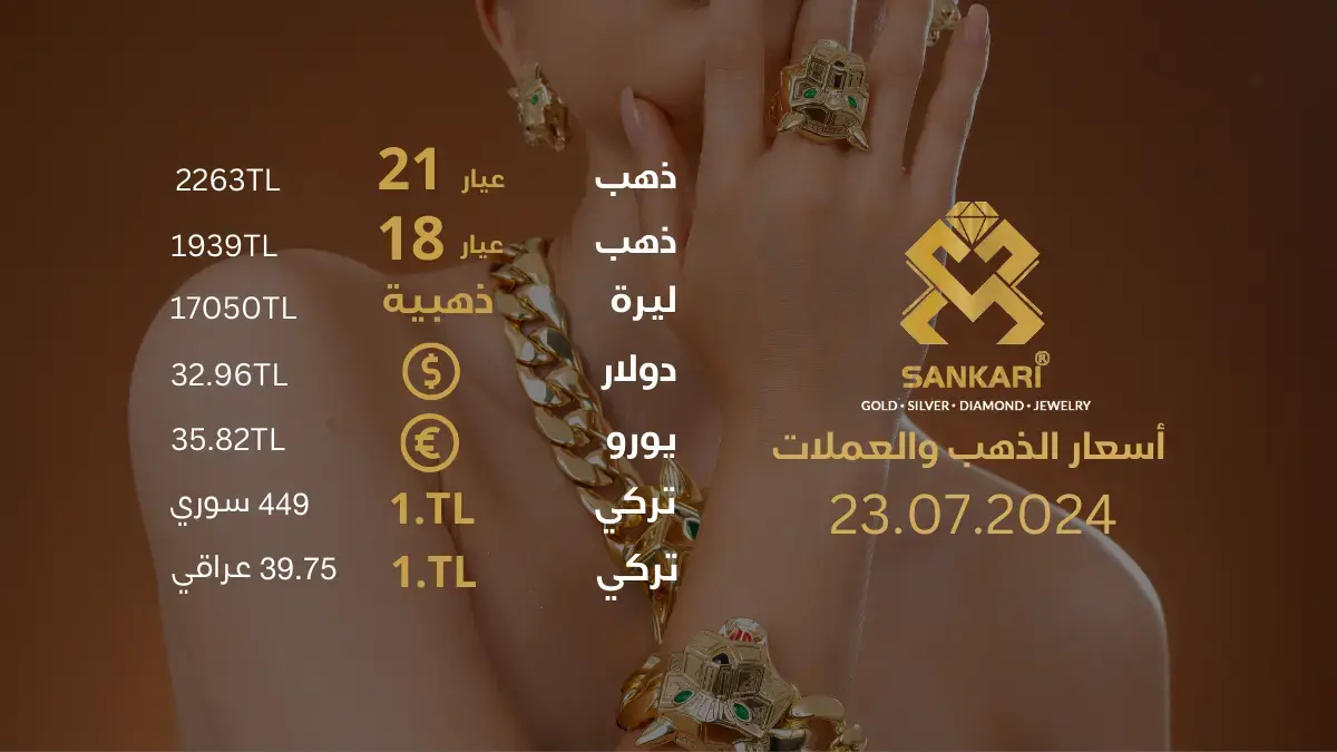 سعر الذهب في تركيا اليوم الثلاثاء 23-07-2024