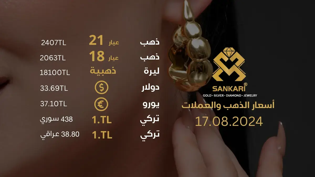 سعر الذهب في تركيا اليوم السبت 17-08-2024