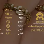 سعر الذهب في تركيا اليوم السبت 24-08-2024