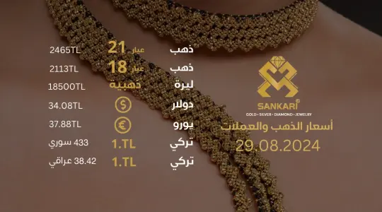 سعر الذهب في تركيا اليوم الخميس 29-08-2024