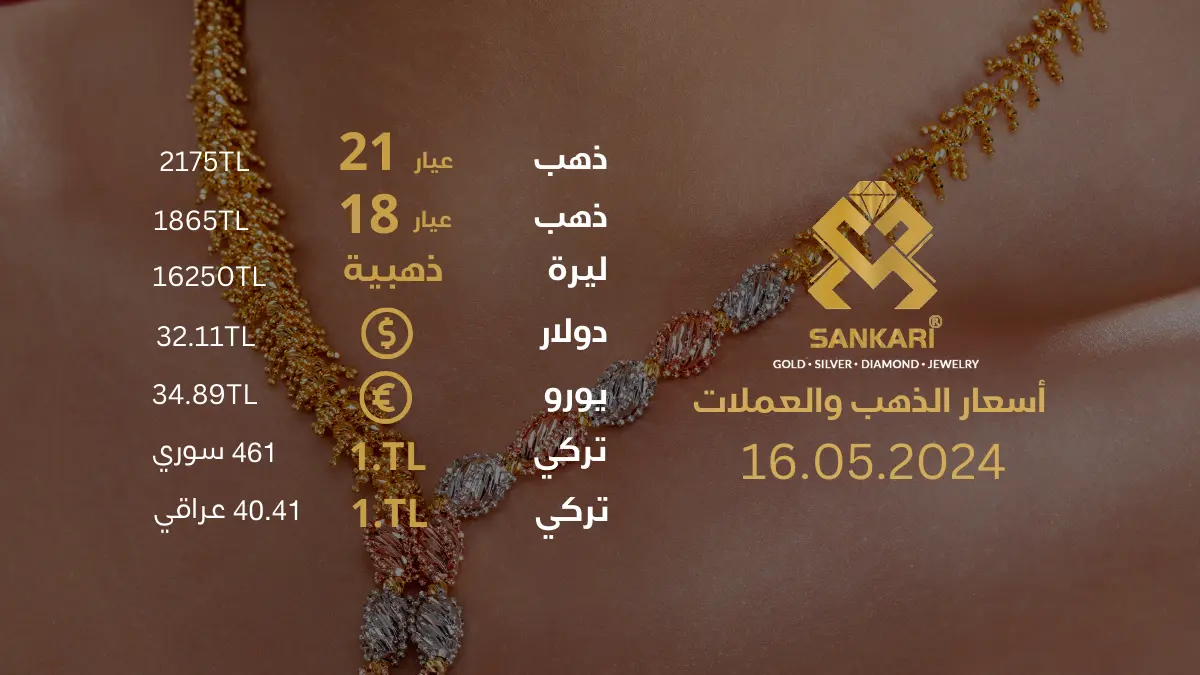 سعر الذهب اليوم الخميس 16-05-2024