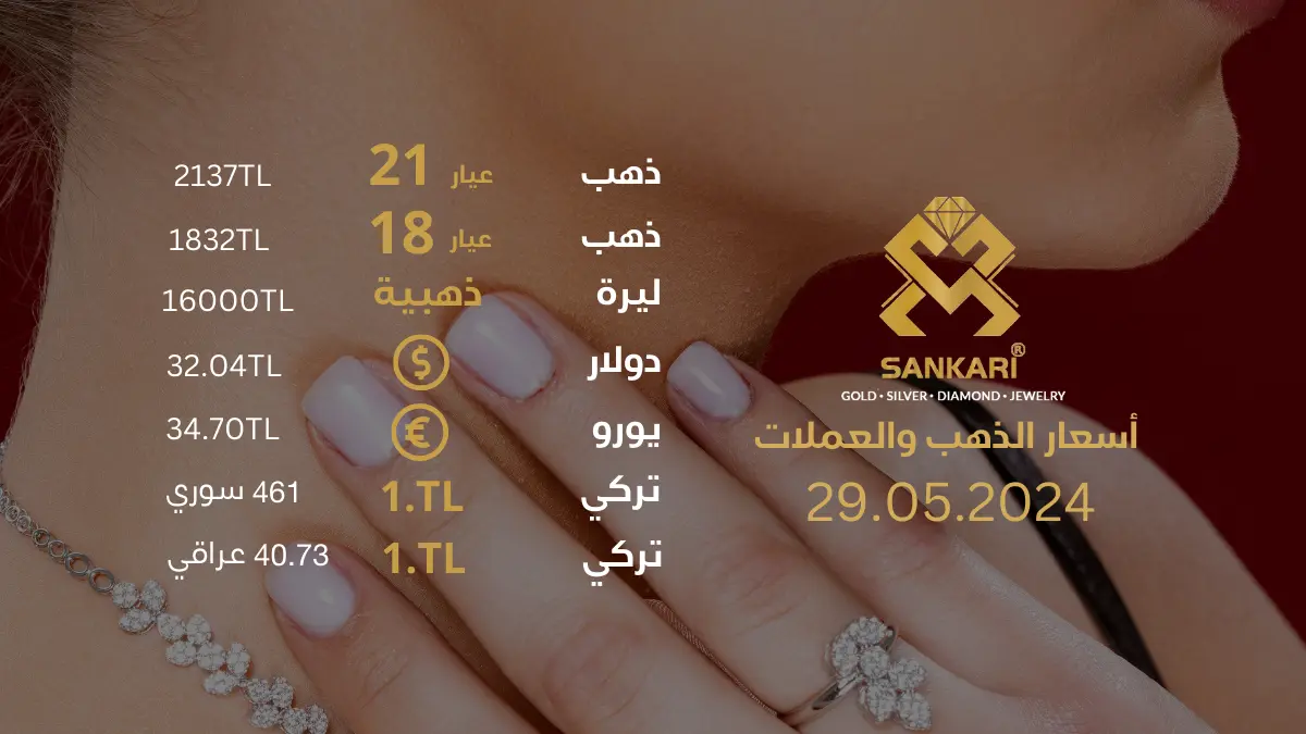 سعر الذهب اليوم الاربعاء 29-05-2024