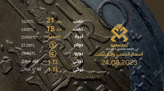 سعر غرام الذهب اليوم الخميس 24-08-2024 - سعر الليرة اليوم