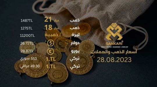 سعر غرام الذهب اليوم الاثنين 28-08-2024 - سعر الليرة اليوم