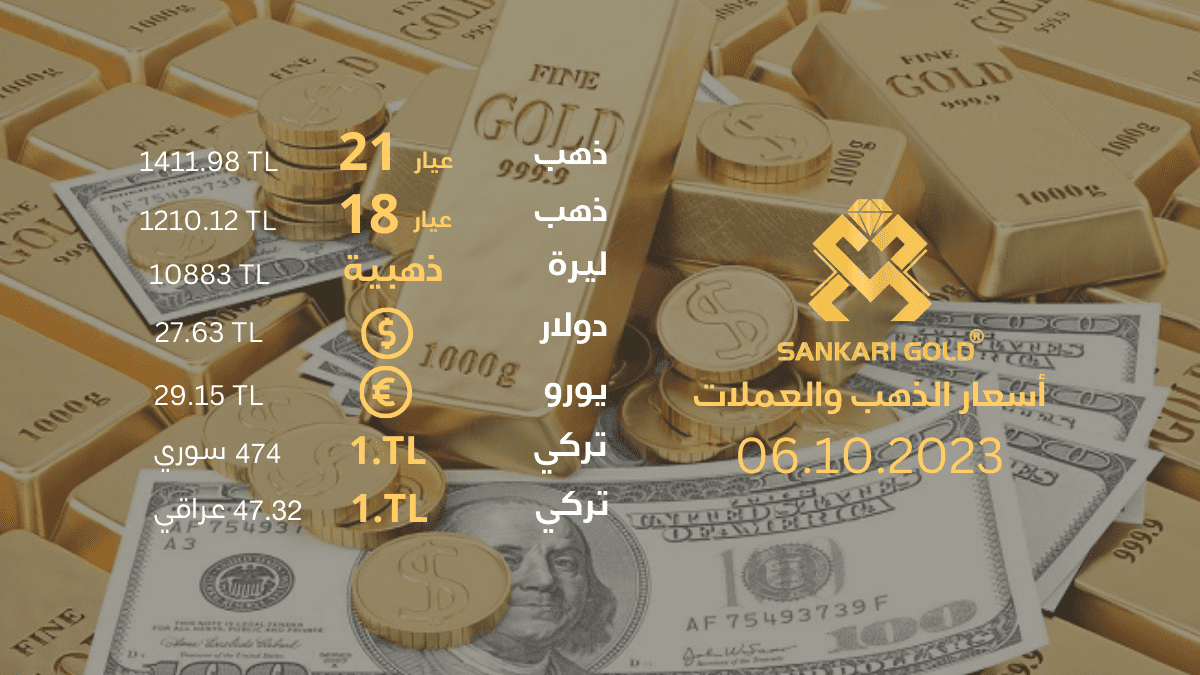 سعر غرام الذهب يوم الجمعة 06-10-2024 - سعر الليرة الذهب